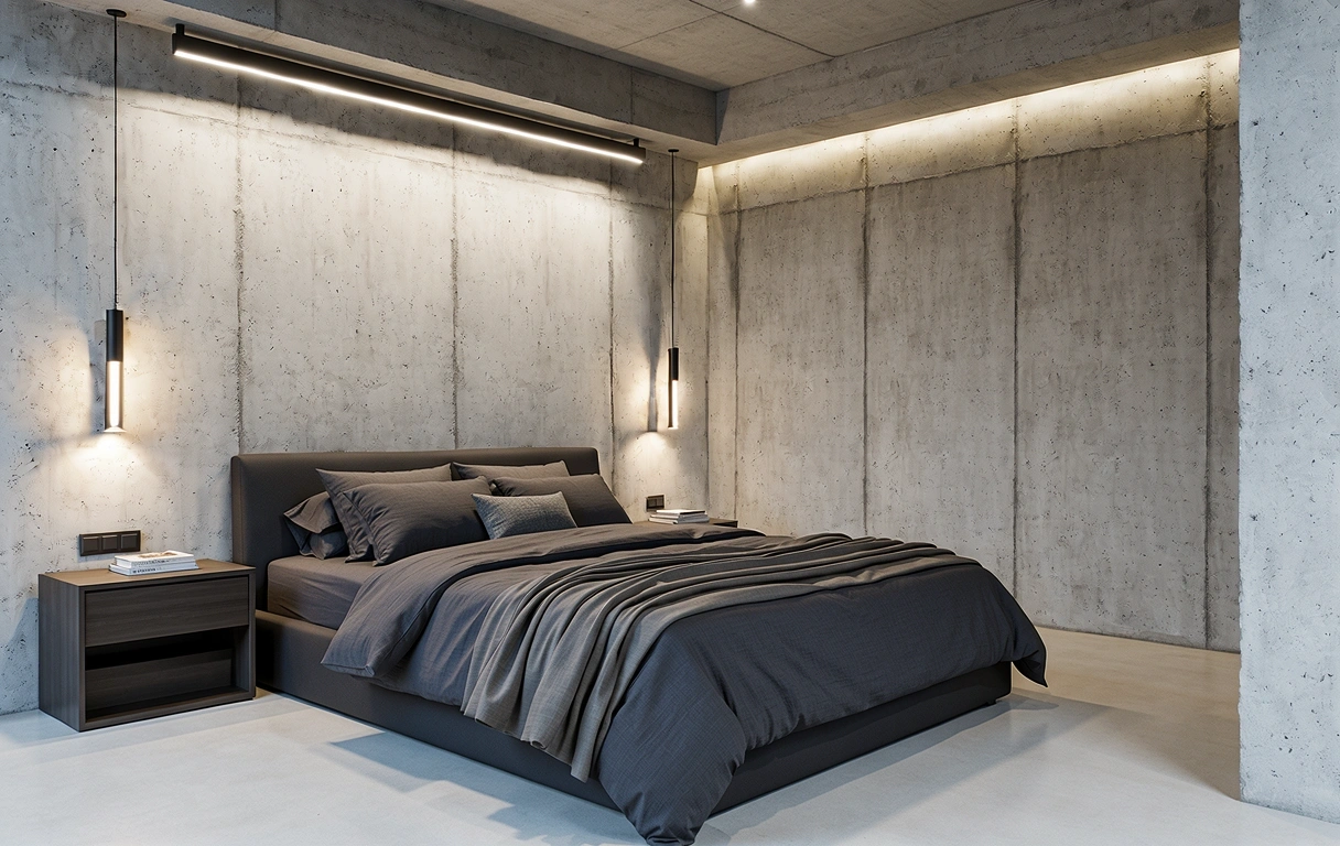Industrielles Schlafzimmer Design